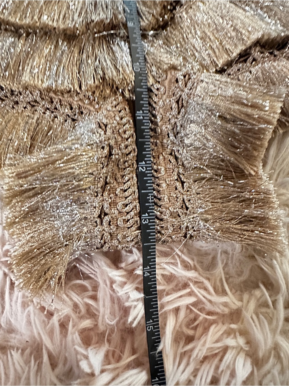 PatBo Metallic Fringe Shorts in Gold Size 4 - Picture 8 of 12